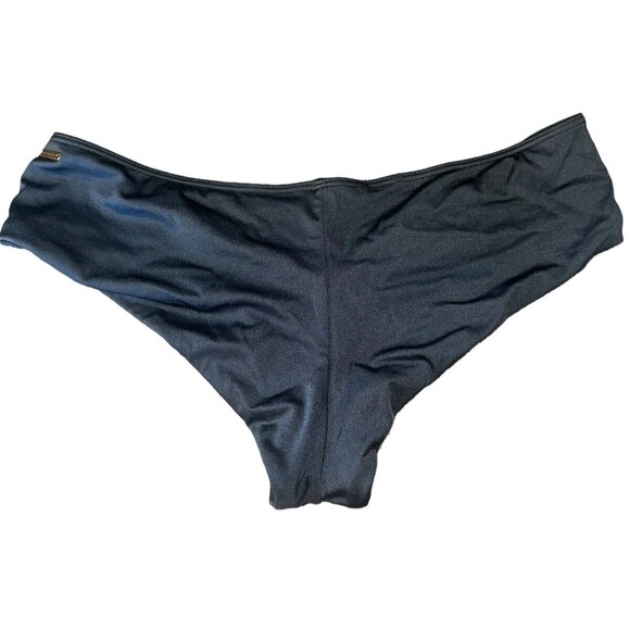 y2k Victorias Secret Swim Cheeky Bottom Gold Ring Smoke Grey Small - Picture 6 of 8